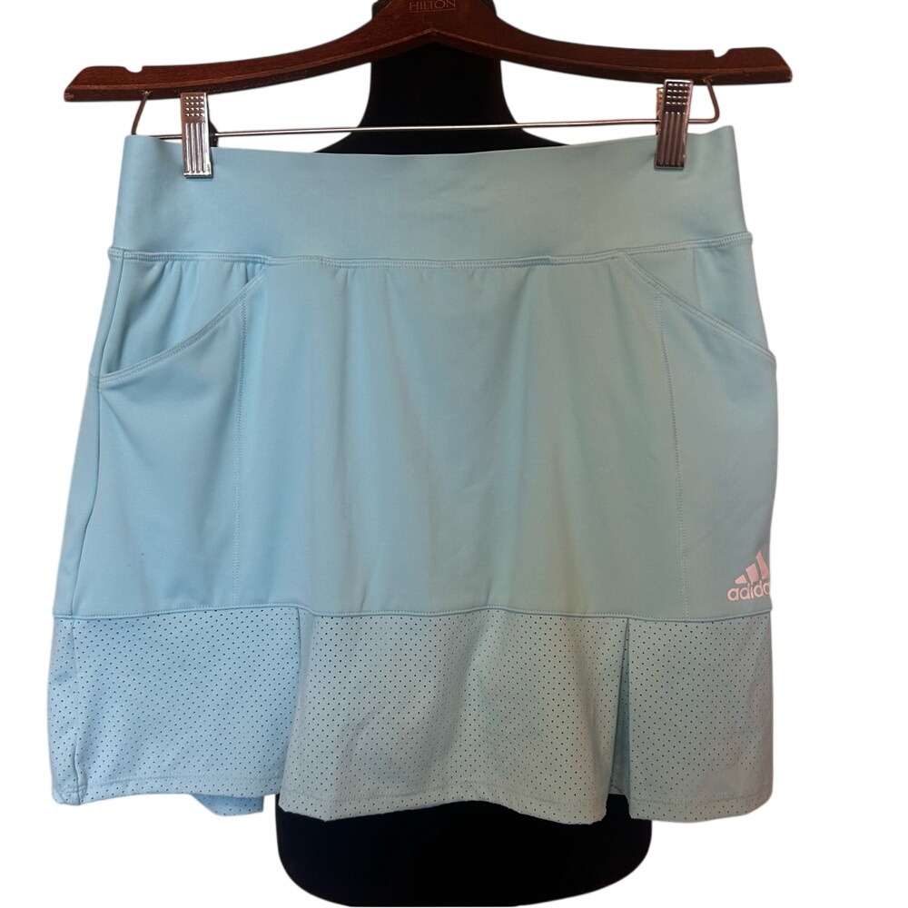 NWT‎ Adidas Hazy Blue 15 Inches Pleated Golf Athletic Skort Size Small